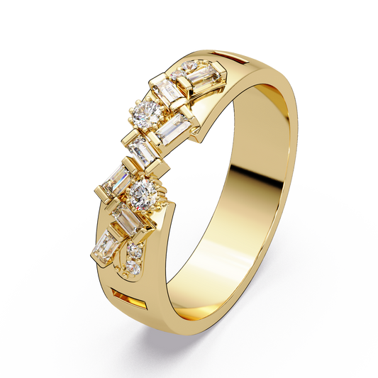 Deco Baguette Diamond Ring - Origine Diamonds lab-grown diamond jewellery