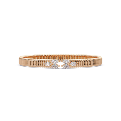 Ribbed Petal Tip Bangle