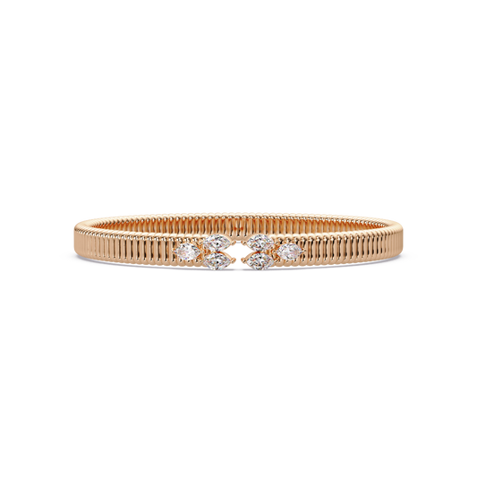 Ribbed Petal Tip Bangle