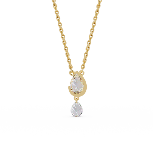 Cascading Tear Duet Chain Pendant