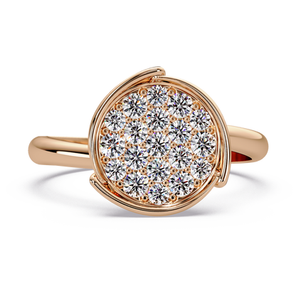 Round Pave Disc Ring