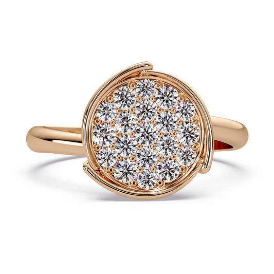 Round Pave Disc Ring