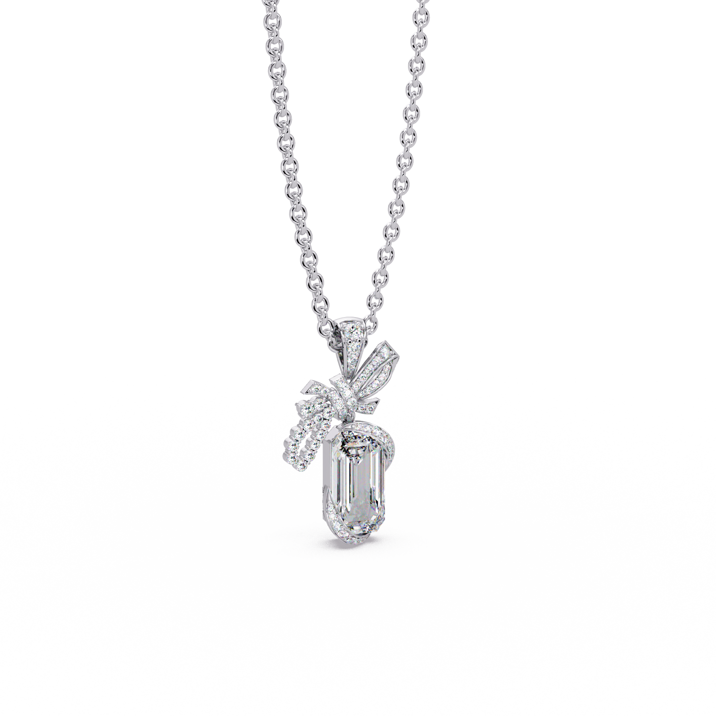 Couture Bow Ribbon Chain Pendant