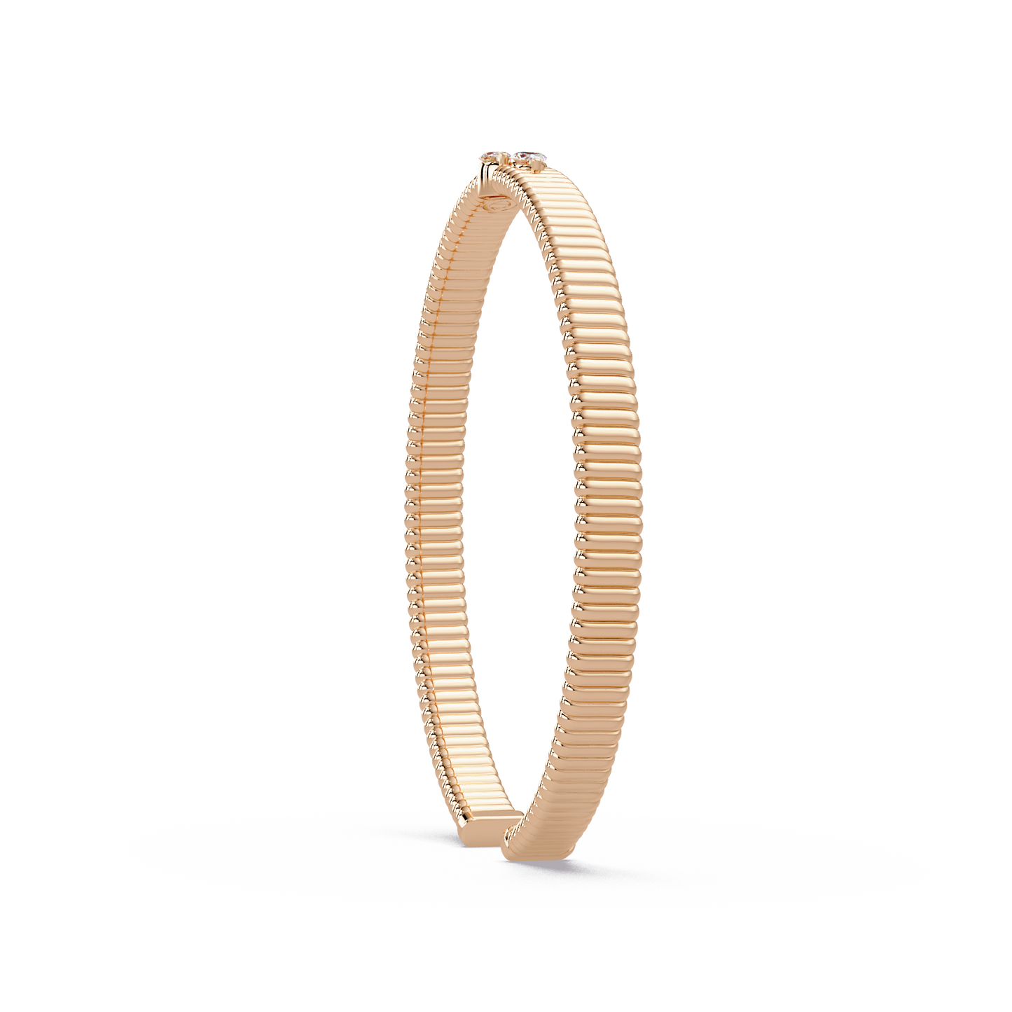 Ribbed Marquise Cuff Bangle