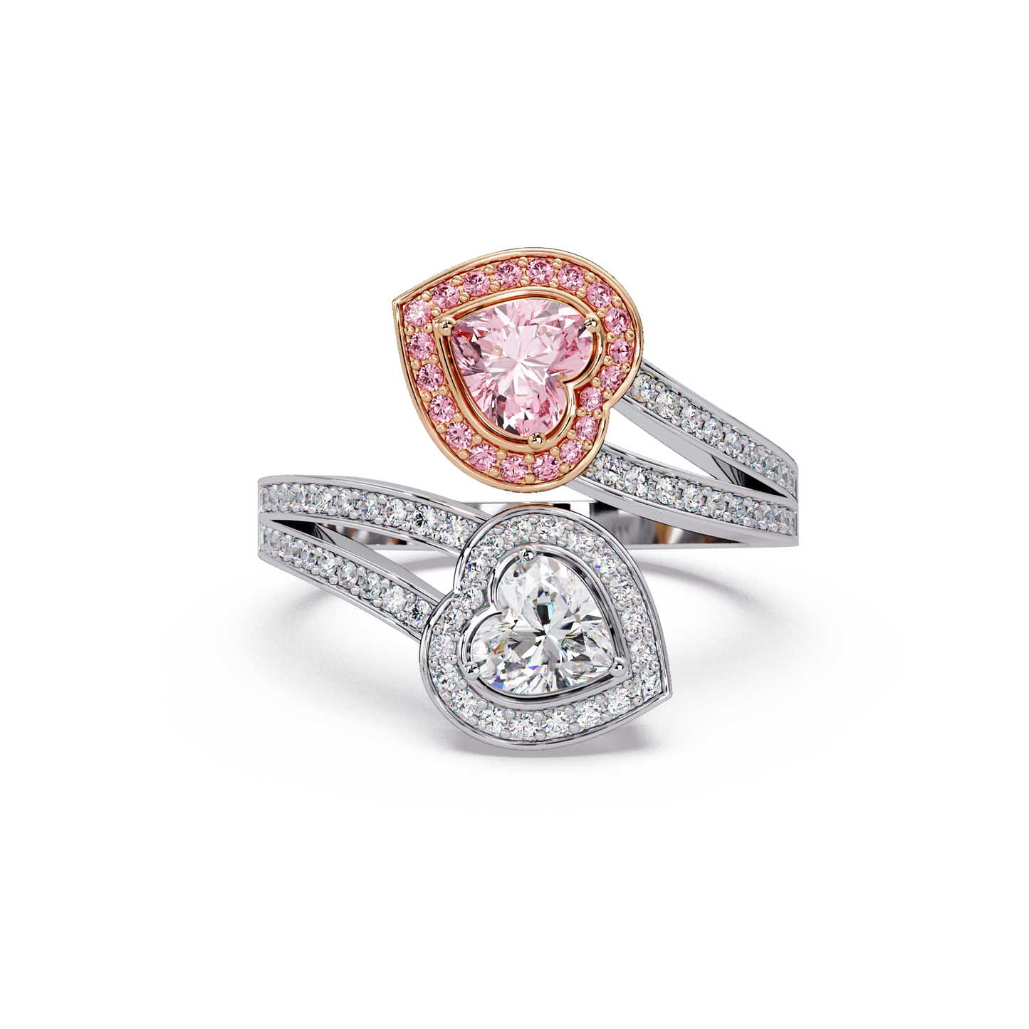 Entwined Heart Halo Ring - Origine Diamonds lab-grown diamond jewellery