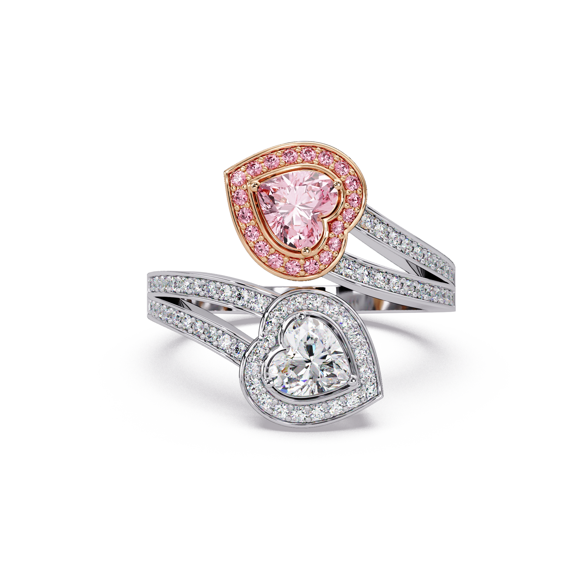 Entwined Heart Halo Ring - Origine Diamonds lab-grown diamond jewellery