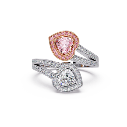 Entwined Heart Halo Ring - Origine Diamonds lab-grown diamond jewellery