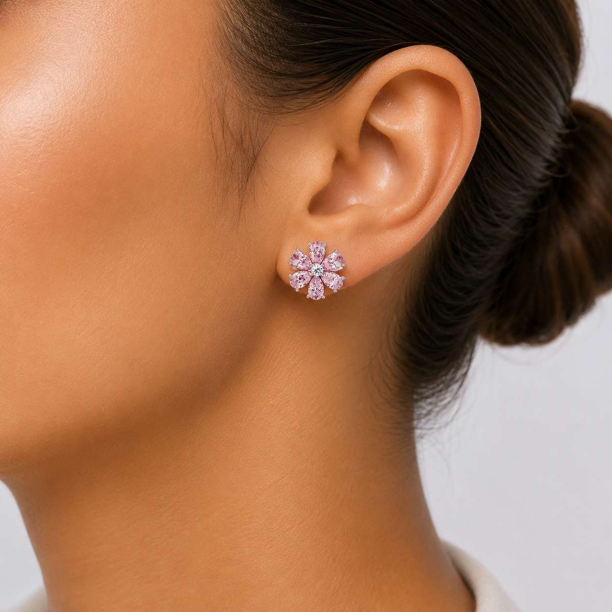 Pink Petal Bloom Earrings