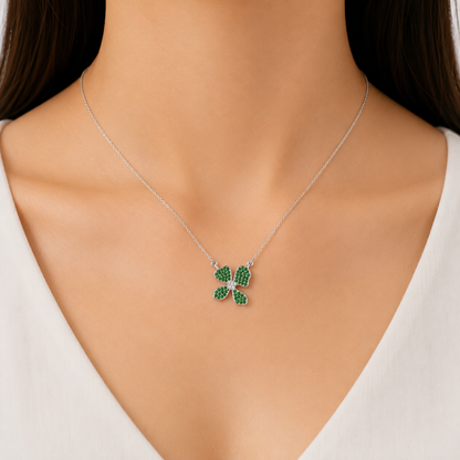 Verdant Bloom Flower Chain Pendant