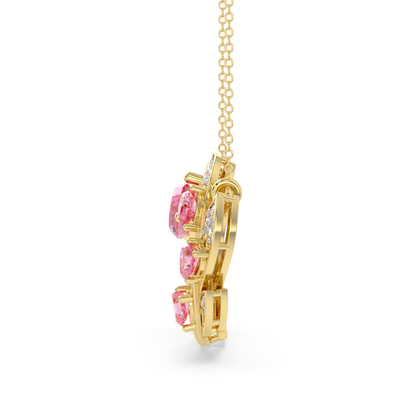 Pink Petal Leaf Necklace