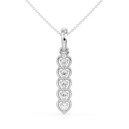 Graduated Heart Drop Pendant