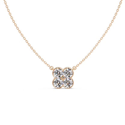 Clover Light Diamond Chain Pendant - Origine Diamonds lab-grown diamond jewellery