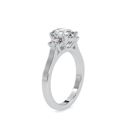 Oval Three-Stone Diamond Ring