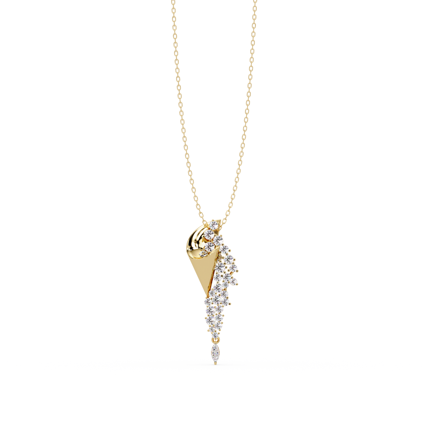Cornet Diamond Spray Pendant