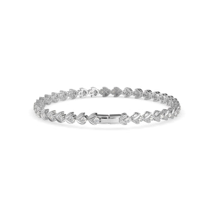 Heart Tennis Diamond Bracelet