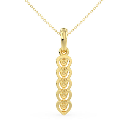 Graduated Heart Drop Pendant