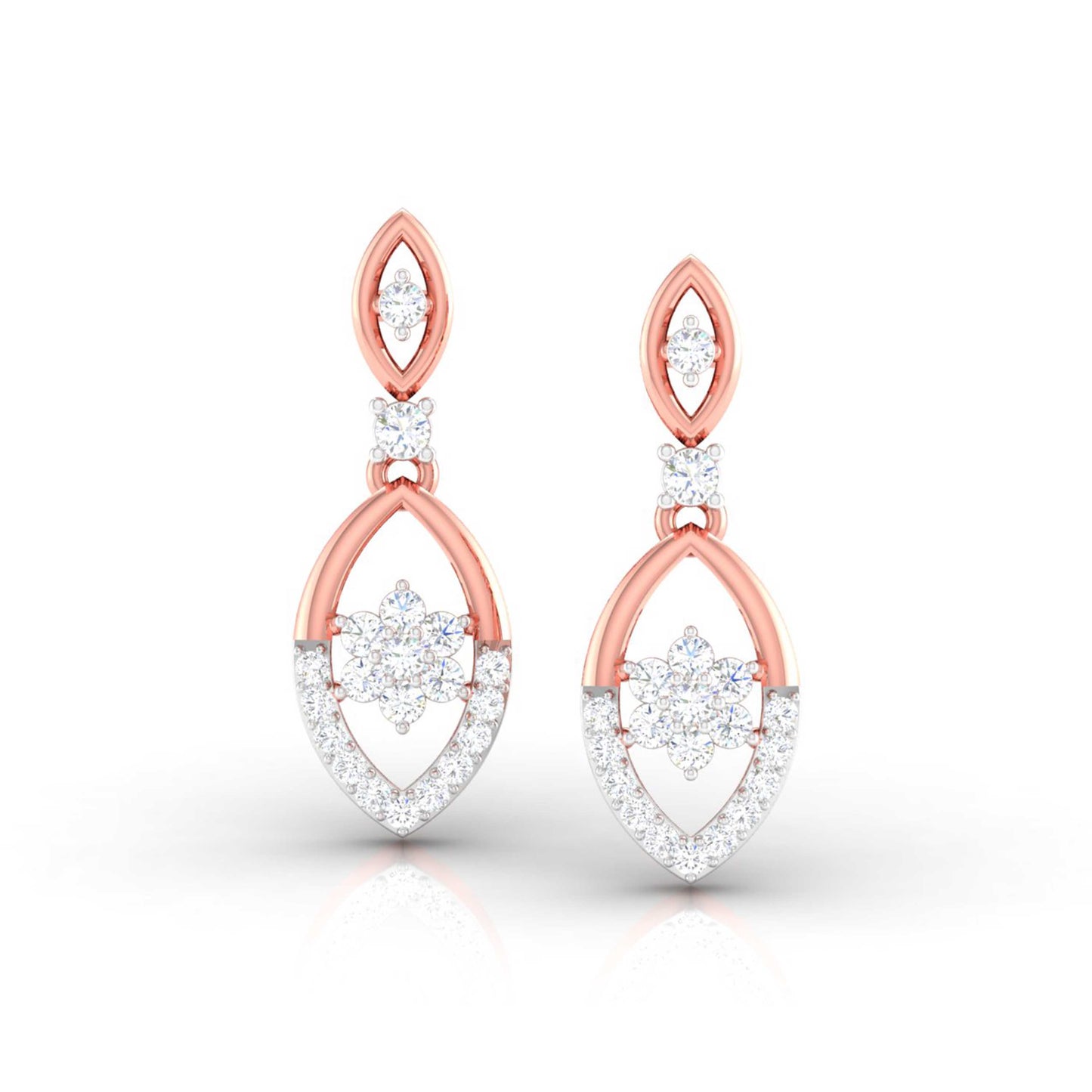 Marquise Frame Drop Earrings