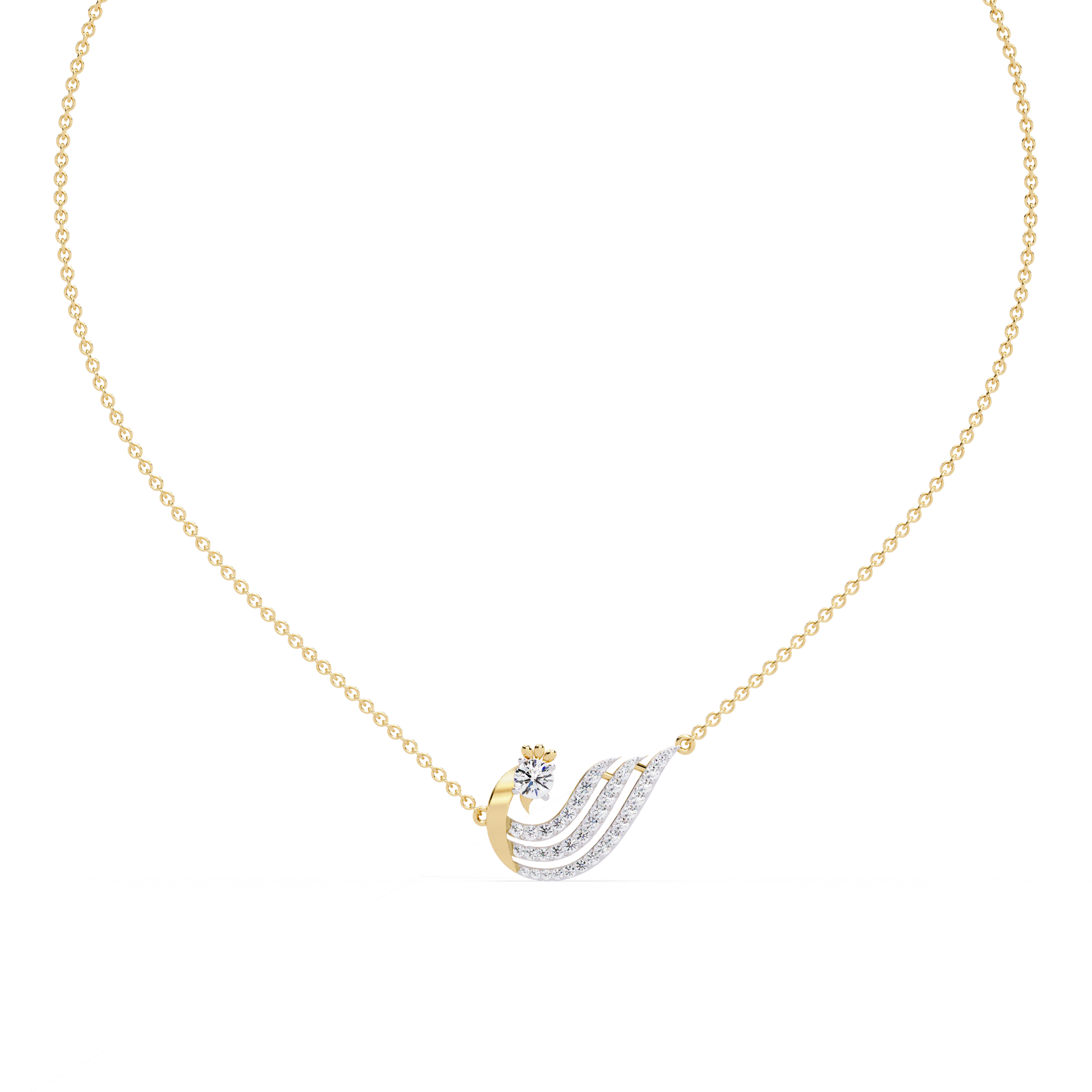 Petite Swan Diamond Necklace - Origine Diamonds lab-grown diamond jewellery
