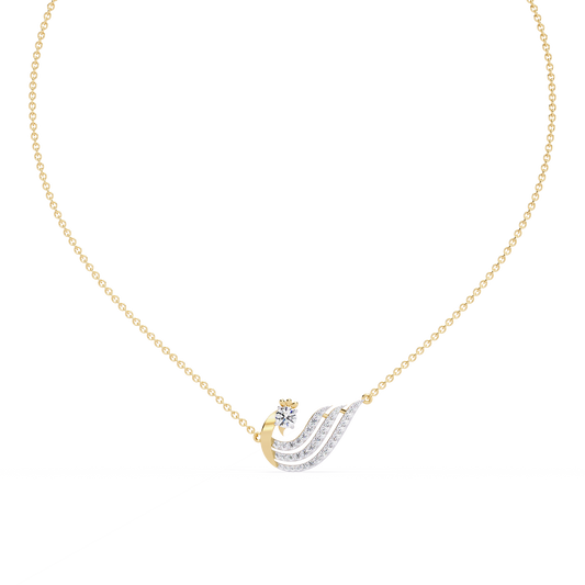 Petite Swan Diamond Necklace - Origine Diamonds lab-grown diamond jewellery
