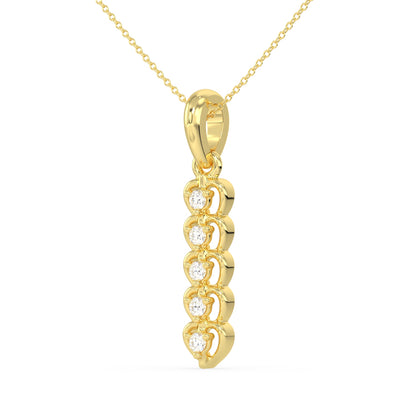 Graduated Heart Drop Pendant