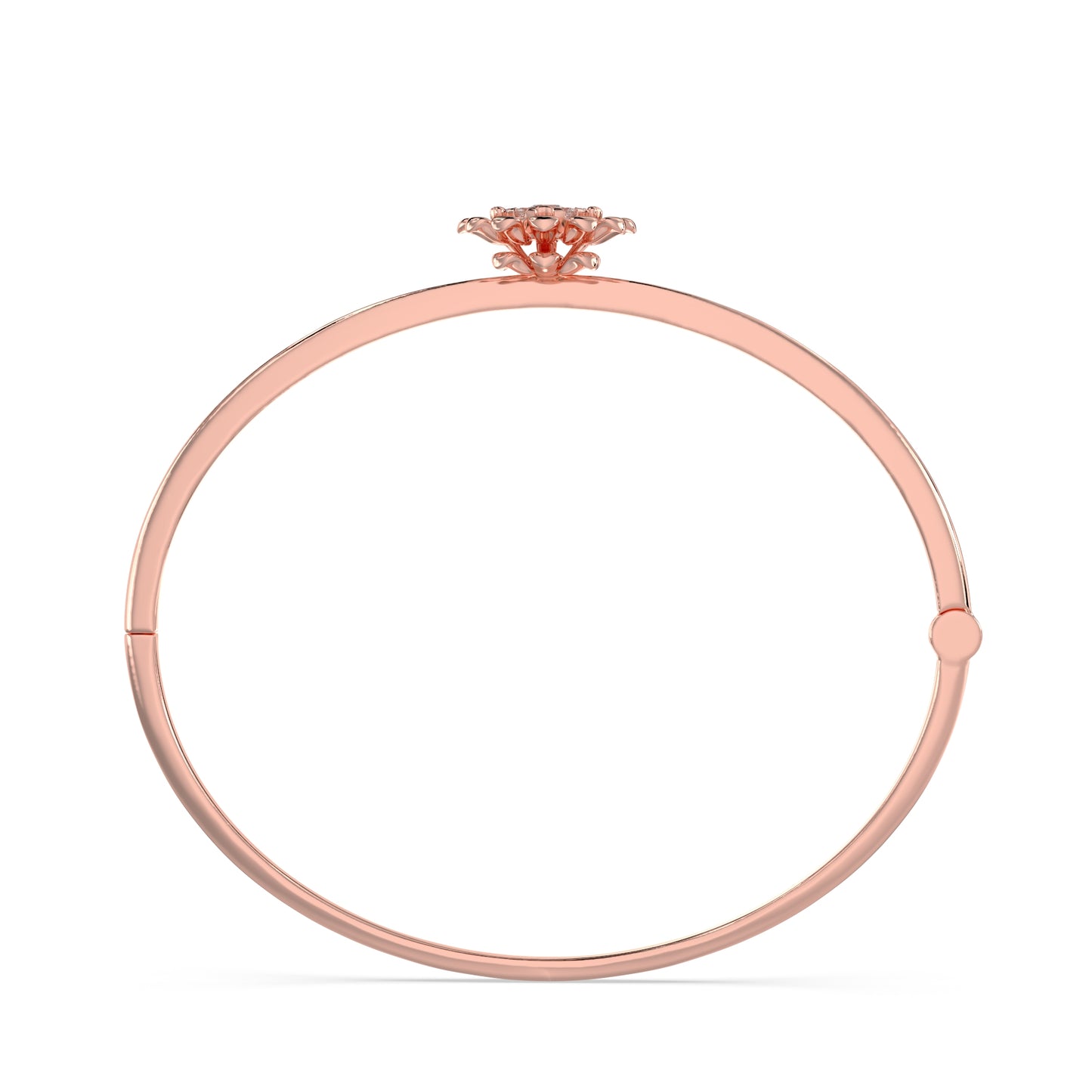 Single Blossom Diamond Bangle