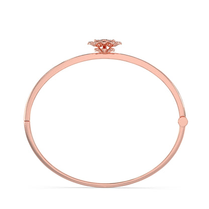Single Blossom Diamond Bangle
