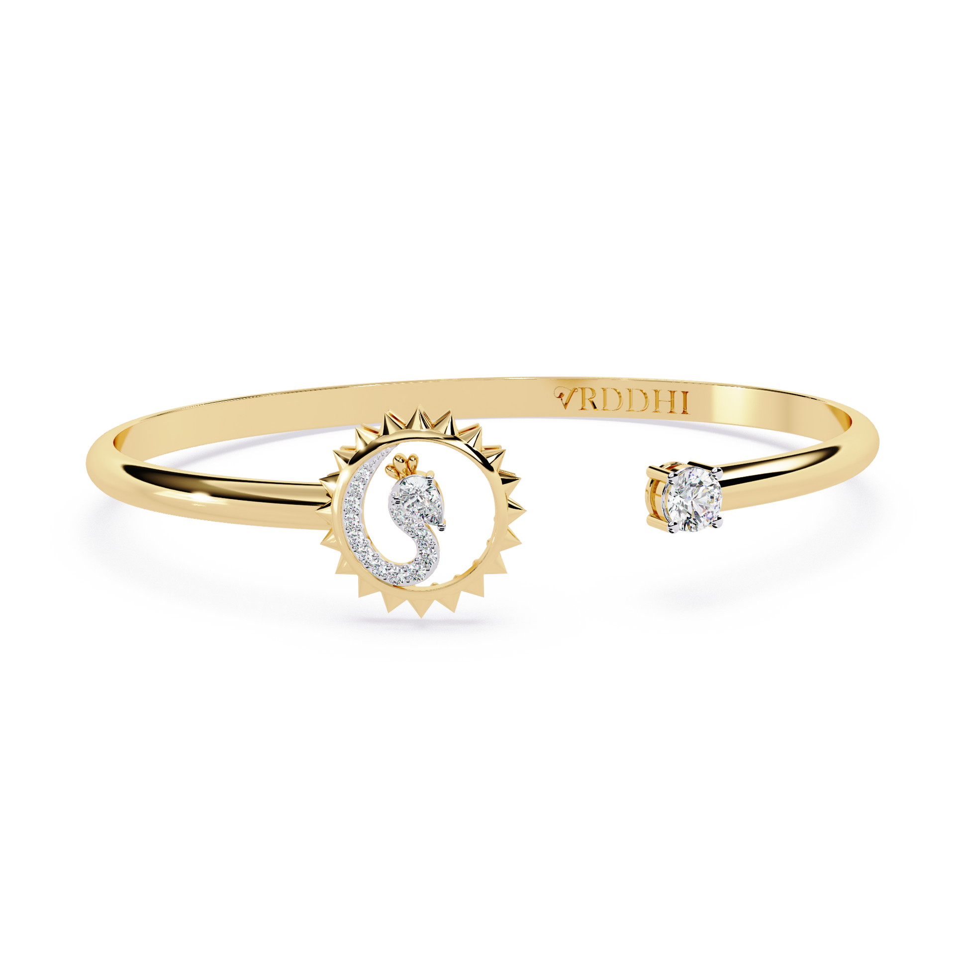 Sunburst Open Cuff Bracelet - Origine Diamonds lab-grown diamond jewellery