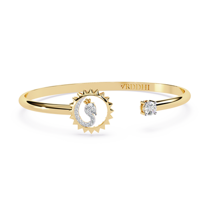Sunburst Open Cuff Bracelet - Origine Diamonds lab-grown diamond jewellery