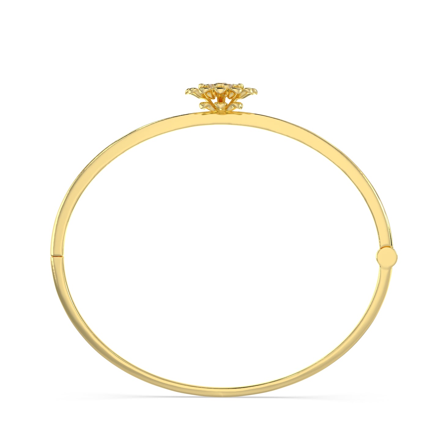 Single Blossom Diamond Bangle