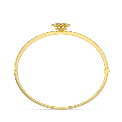 Single Blossom Diamond Bangle