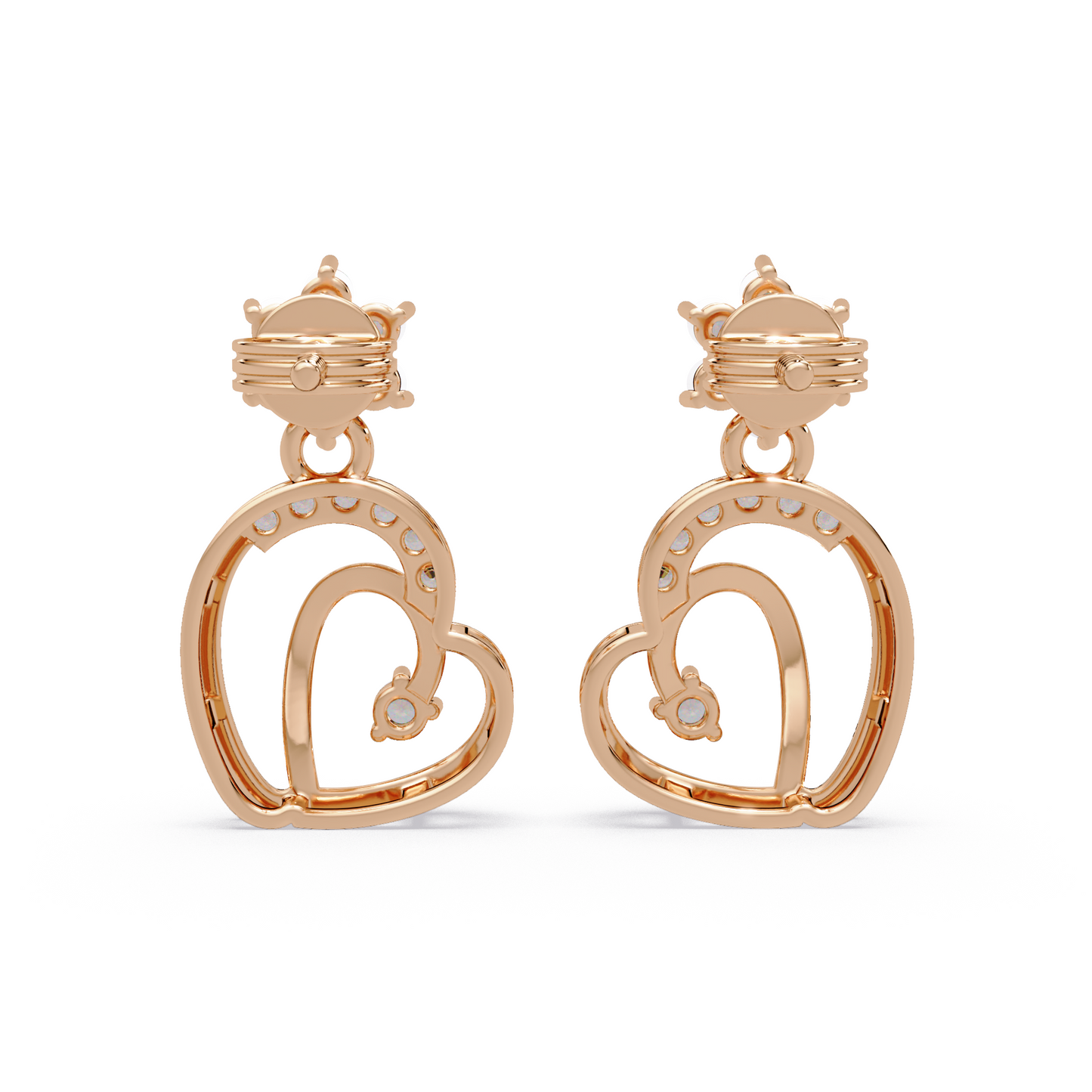Star Heart Drop Earrings