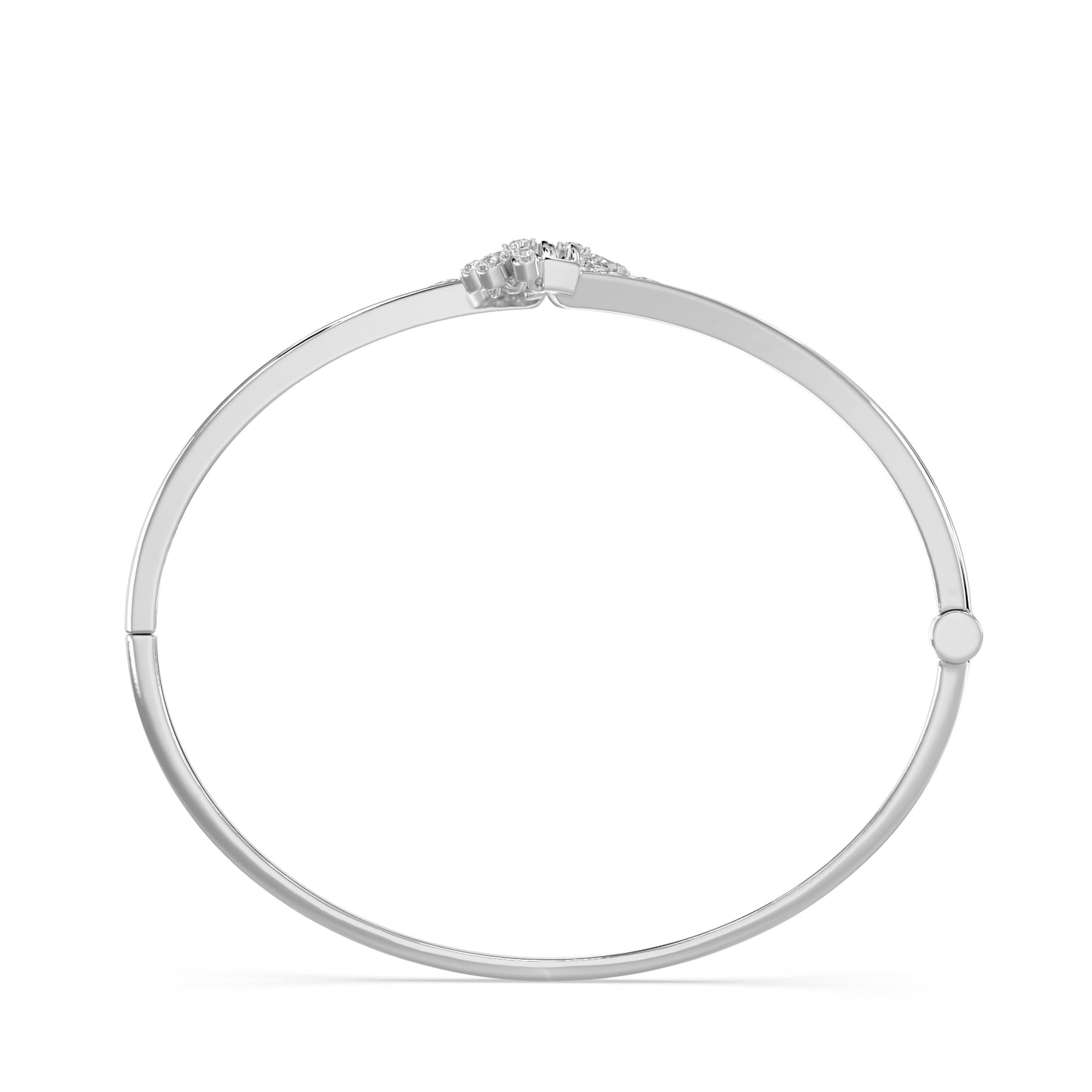 Filigree Bypass Diamond Bangle