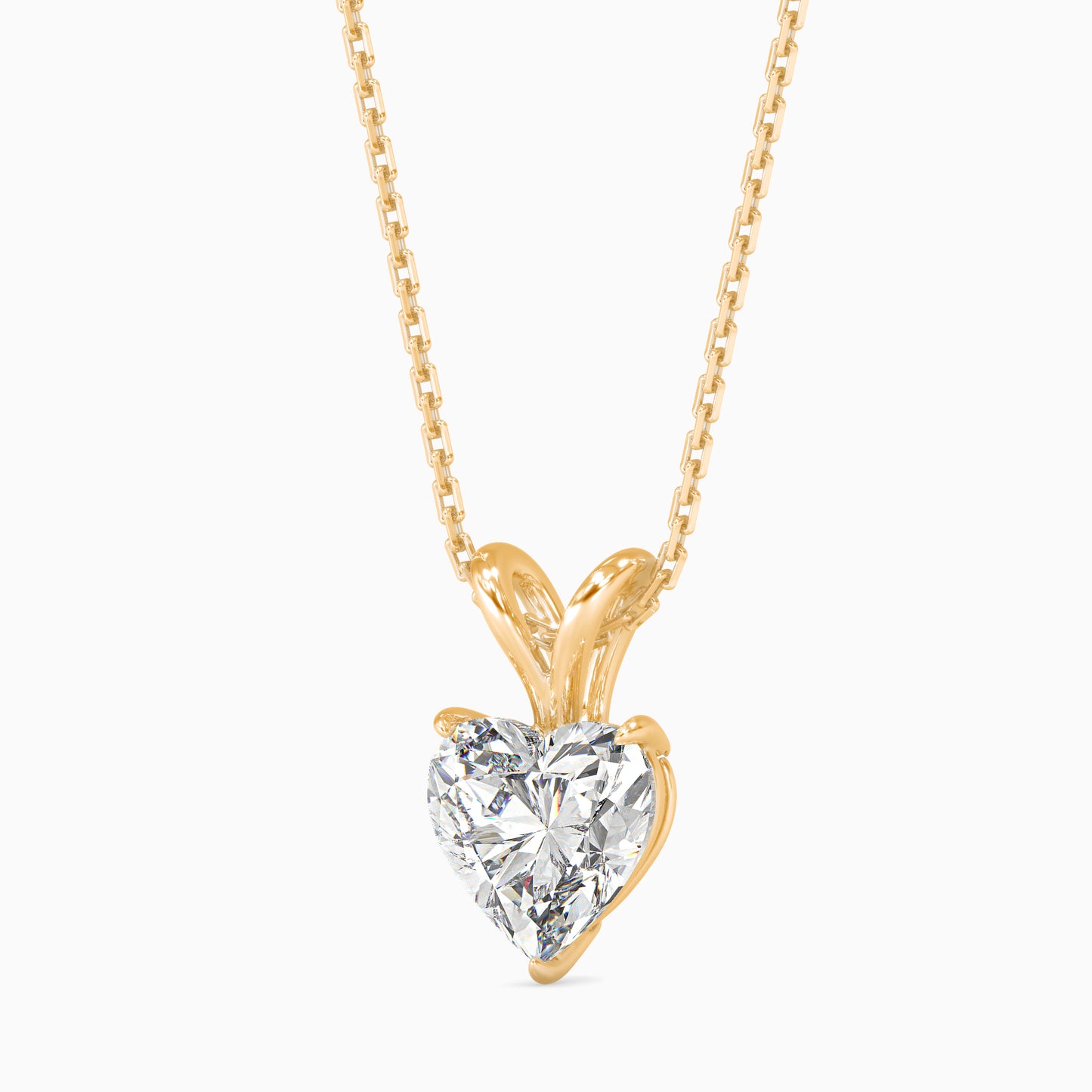 Wrapped Heart Solitaire Pendant