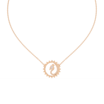 Sunburst Peacock Necklace