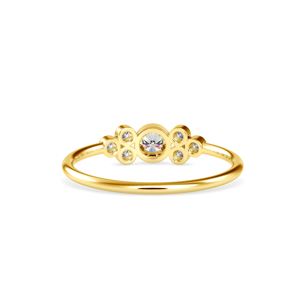Scattered Bezel Cluster Ring