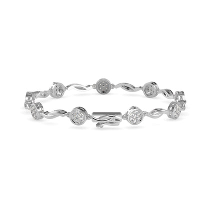 Swirl Station Diamond Bracelet