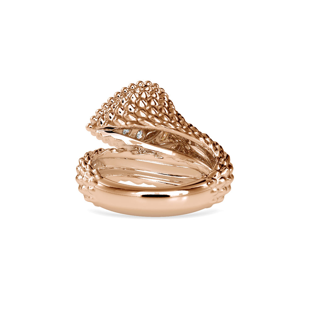 Beaded Bypass Cluster Ring