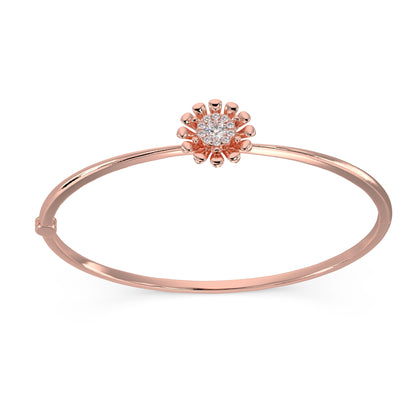 Single Blossom Diamond Bangle