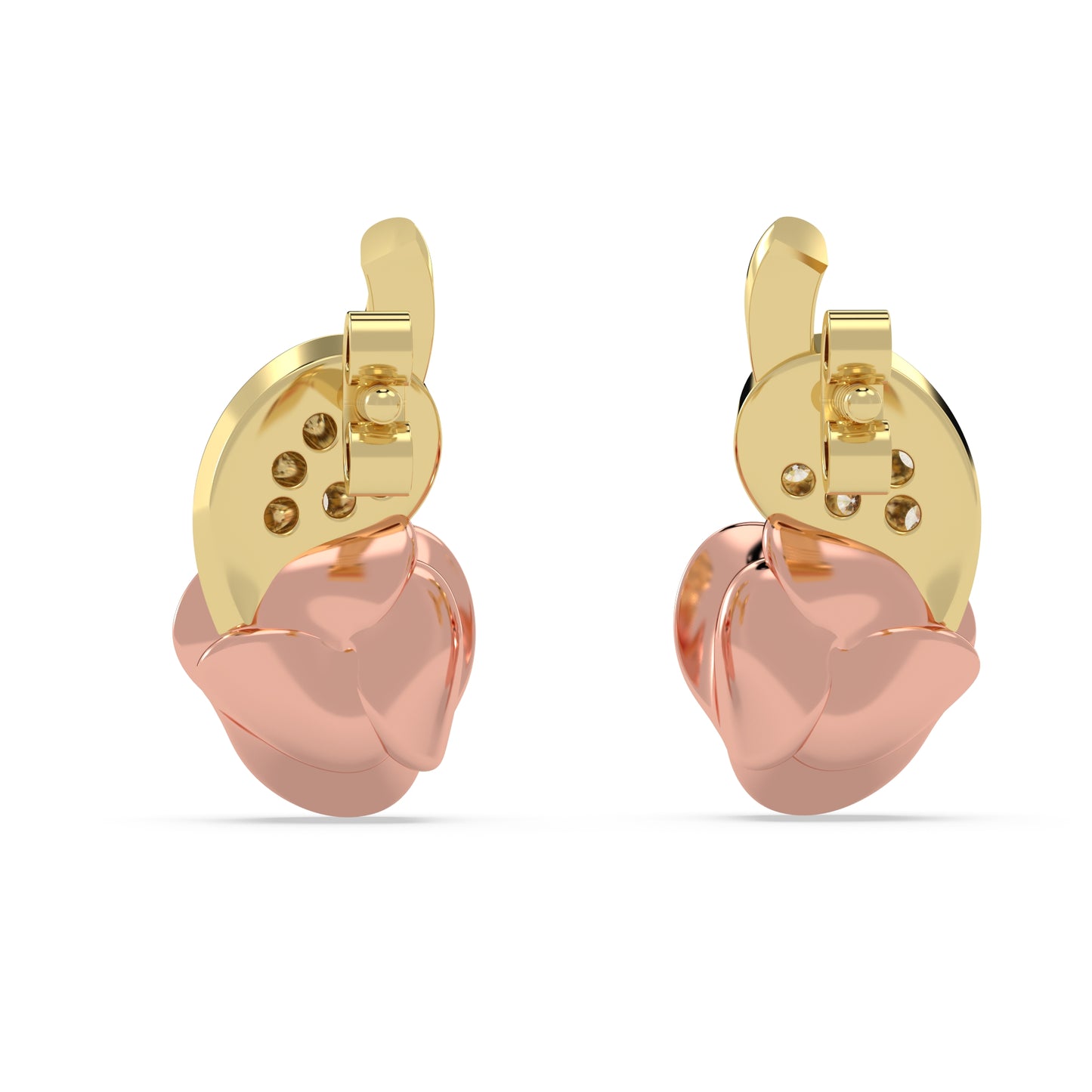 Rose Bloom Diamond Earrings