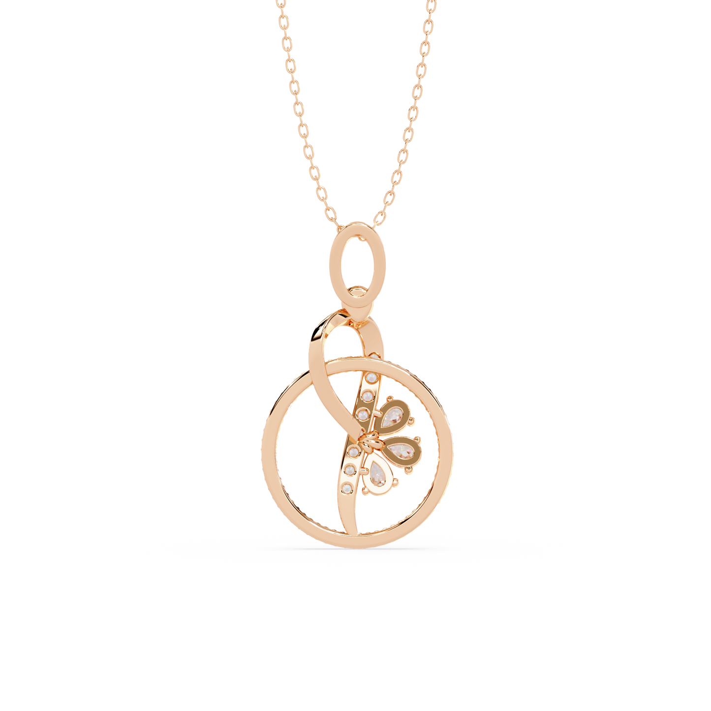 Infinity Circle Blossom Pendant
