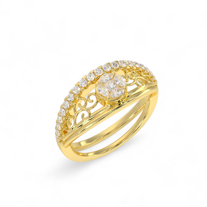 Filigree Dome Diamond Ring