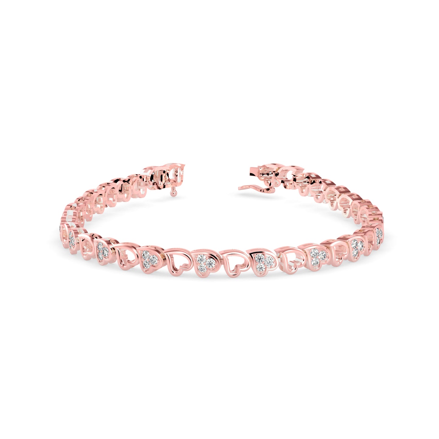 Linked Heart Diamond Bracelet