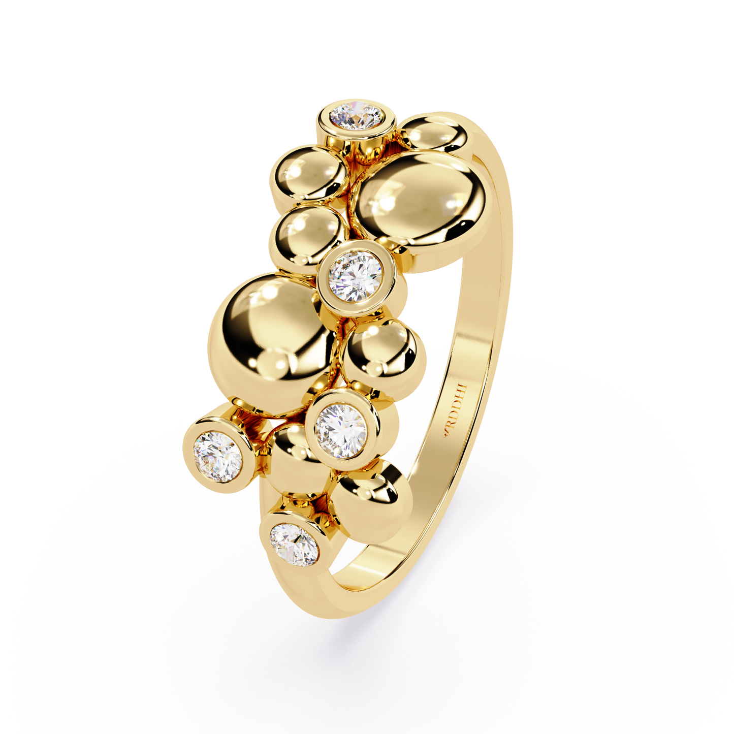 Bubble Cluster Diamond Ring