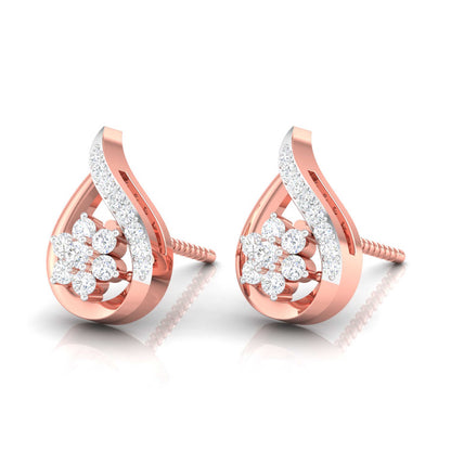 Teardrop Floral Swirl Earrings
