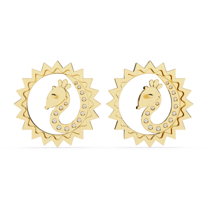 Sunburst Peacock Studs