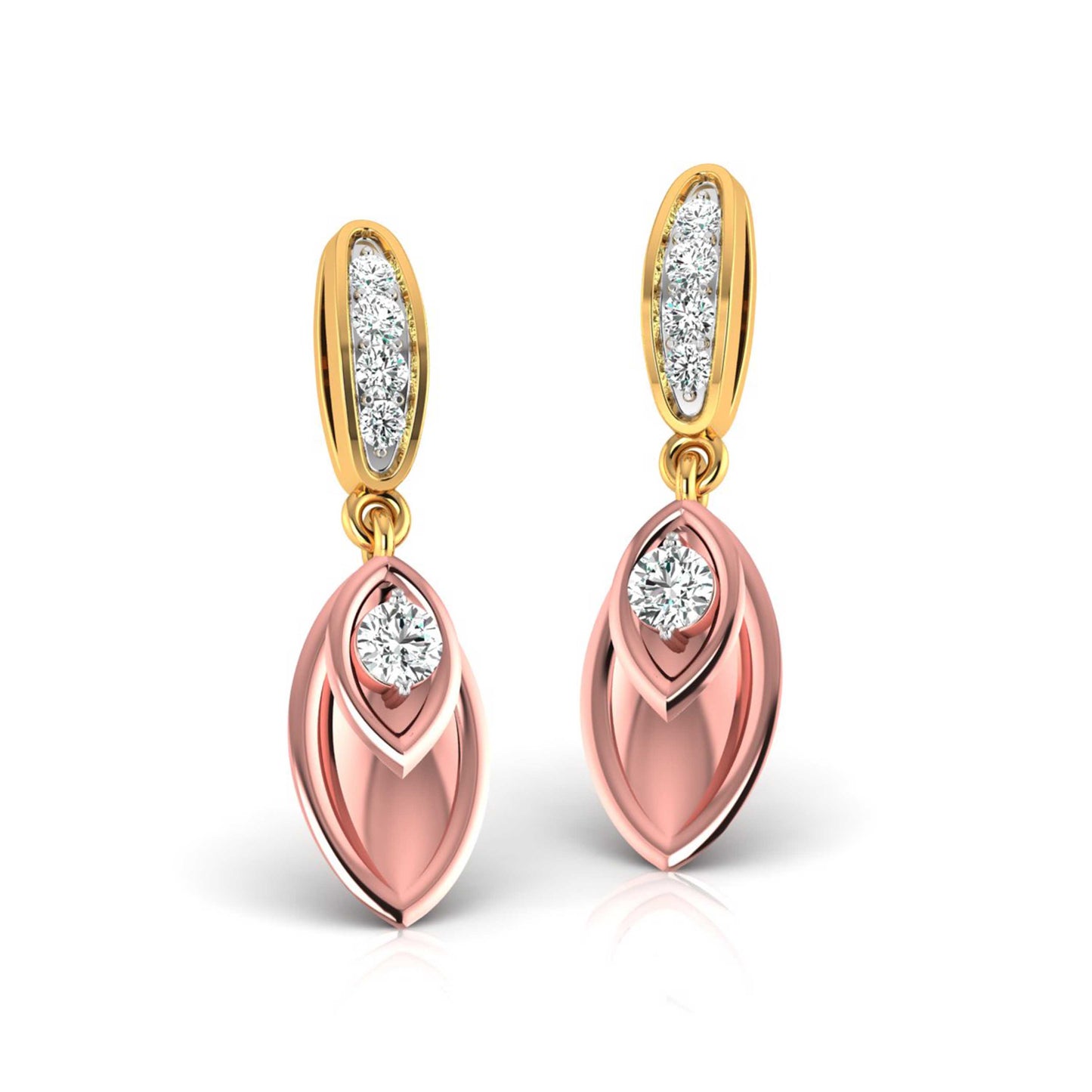 Marquise Fluted Drop Earrings