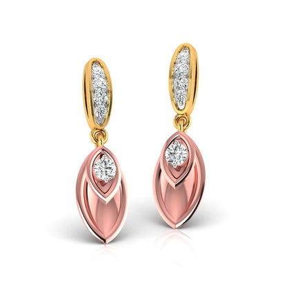 Marquise Fluted Drop Earrings