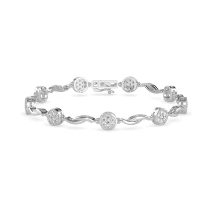 Swirl Station Diamond Bracelet