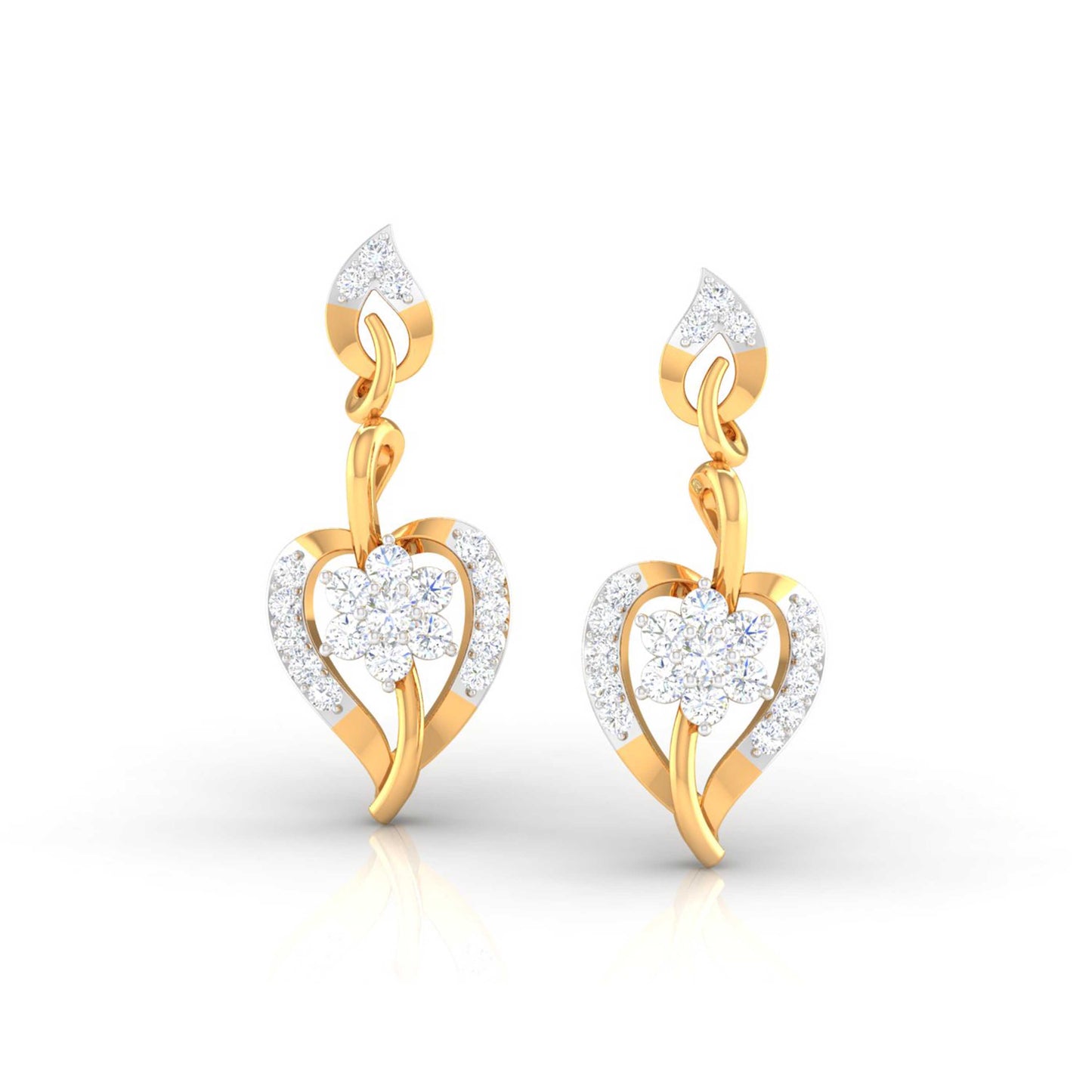 Heart Swirl Blossom Earrings