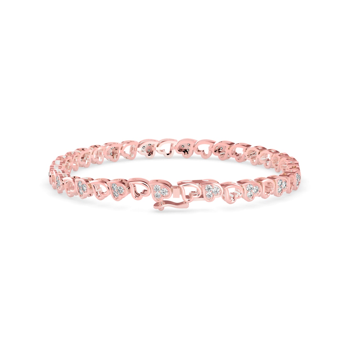 Linked Heart Diamond Bracelet